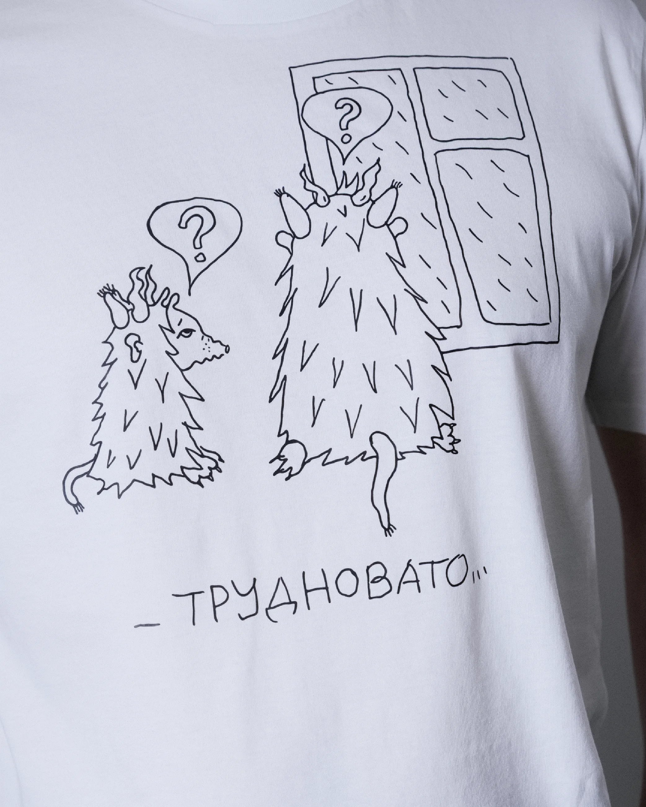 Футболка белая «Новая газета Европа» от Линор Горалик 